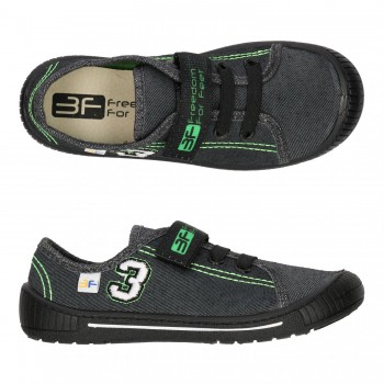 Детские кеды-тапочки 3F Fredom For Feet URAN 4SK8/17 серо-зеленые