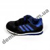 Детские кроссовки Adidas микропора черно-синие