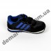 Детские кроссовки Adidas микропора черно-синие