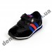 Детские кроссовки Adidas микропора черно-сине-красные