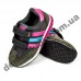 Детские кроссовки Adidas микропора серо-розовая