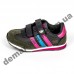 Детские кроссовки Adidas микропора серо-розовая
