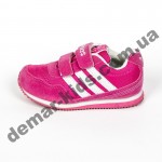 Детские кроссовки Adidas микропора малиново-белые
