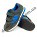 Детские кроссовки Adidas микропора серо-синие