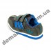 Детские кроссовки Adidas микропора серо-синие