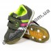 Детские кроссовки Adidas серые цветные полоски ( полиуретан )