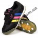 Детские кроссовки Adidas черные цветные полоски ( полиуретан )