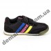 Детские кроссовки Adidas черные цветные полоски ( полиуретан )