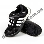Детские кроссовки Adidas Daroga черно-белые сквозная сетка 
