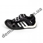 Детские кроссовки Adidas Daroga черно-белые сквозная сетка 