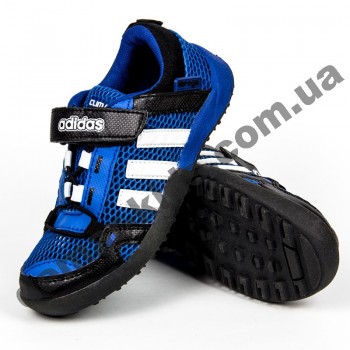 Детские кроссовки Adidas Daroga сине-белые белые сквозная сетка 