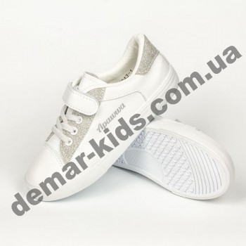 Детские кроссовки Apawwa VC43-1 SILVER бело-серые