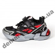 Детские кроссовки Apawwa GC33-1 BLACK черно-красные 32-37