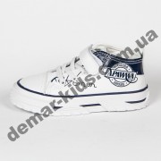 Детские кроссовки кеды Apawwa VQ71-1 WHITE бело-черные 31-36