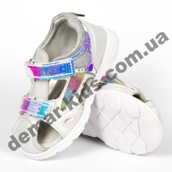 Детские босоножки BBT kids белые голографические ( 22-27 )