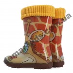 Детские резиновые сапоги Demar HAWAI LUX PRINT AK жираф