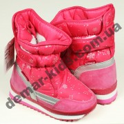 Детские дутики Super Gear розовые снежинка