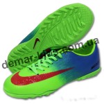 Детские футбольные сороконожки Nike Mercurial зеленые