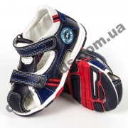 Детские босоножки Jong Golf  A881-1/A885-1 сине-белые