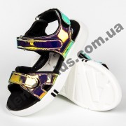 Детские голографические босоножки Jong Golf B30005-28 золотистый хамелеон