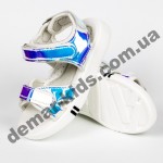 Детские голографические босоножки Jong Golf B30005-27 серебристый хамелеон