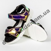 Детские голографические босоножки Jong Golf C30006-28 золотистый хамелеон