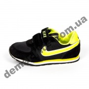 Детские кроссовки NIKE черно-зеленые