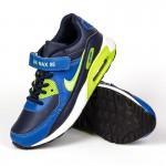 Детские кроссовки NIKE AIR MAX сине-зеленые липучка