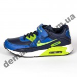 Детские кроссовки NIKE AIR MAX сине-зеленые липучка