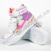 Детские высокие кроссовки хайтопы Nike B53-8 фиолет 27-32