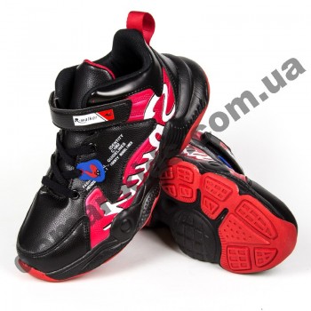 Детские кроссовки R-Walker черно-красные ( 32-37 ) 