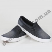 Детские слипоны SLIP ON Wink черные подошва полиуретан ( подросток )