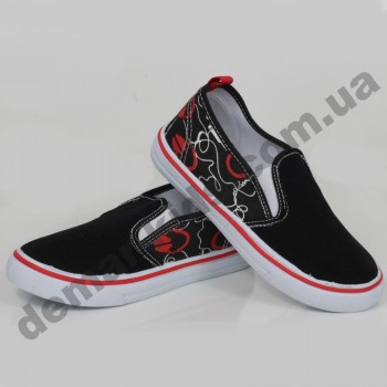 Детские слипоны SLIP ON Wink черно-красные