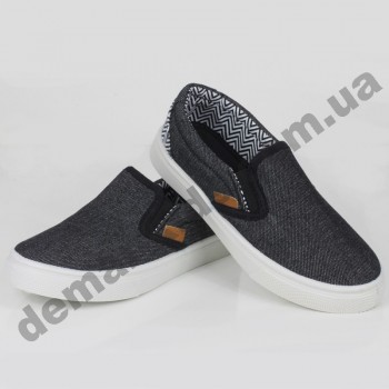 Детские слипоны SLIP ON Wink темно-серые