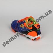Детские футбольные сороконожки Demax сине-оранжевые