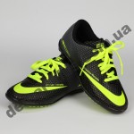 Детские футбольные сороконожки Nike черно-зеленые - 2