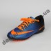 Детские футбольные сороконожки Nike сине-оранжевые - 2
