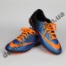 Детские футбольные сороконожки Nike сине-оранжевые - 2