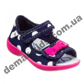Детские босоножки-тапочки 3F Fredom For Feet Maja 3SA22/5 синие в горошек