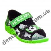 Детские босоножки-тапочки 3F Fredom For Feet Sfinks 3TR22/7 черно-зеленые футбол