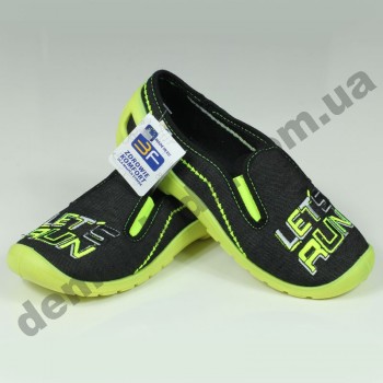Детские тапочки 3F Fredom For Feet JOWISZ 4RX2/3 черно-зеленые