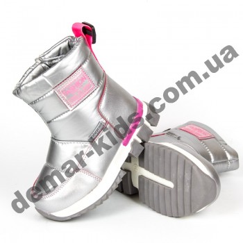 Детские дутики Том М C-T7700-E серебристо-розовые 23-28