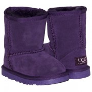 Детские угги UGG  KIDS CLASSIC SHORT (фиолетовый замш )