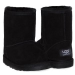 Детские угги UGG  KIDS CLASSIC SHORT (черный замш )