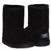 Детские угги UGG  KIDS CLASSIC SHORT (черный замш )