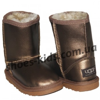 Детские угги UGG  KIDS CLASSIC SHORT (золотой перламутр краска )