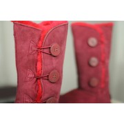 Подростковые / женские угги UGG Classic Tall пуговицы ( бордо )