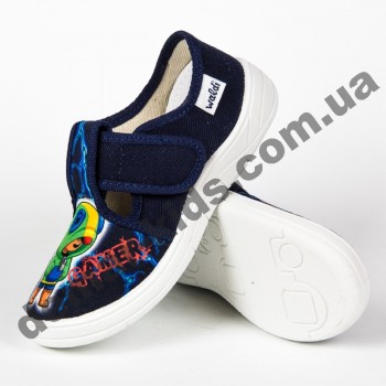 Детские тапочки Waldi синие gamer 24-30