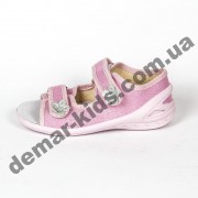 Детские текстильные босоножки Waldi Марина ромашки розовые 23-30