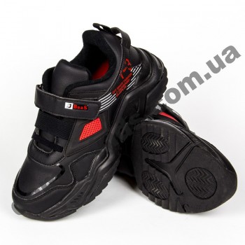 Детские кроссовки Baas K6158-1 черно-красные